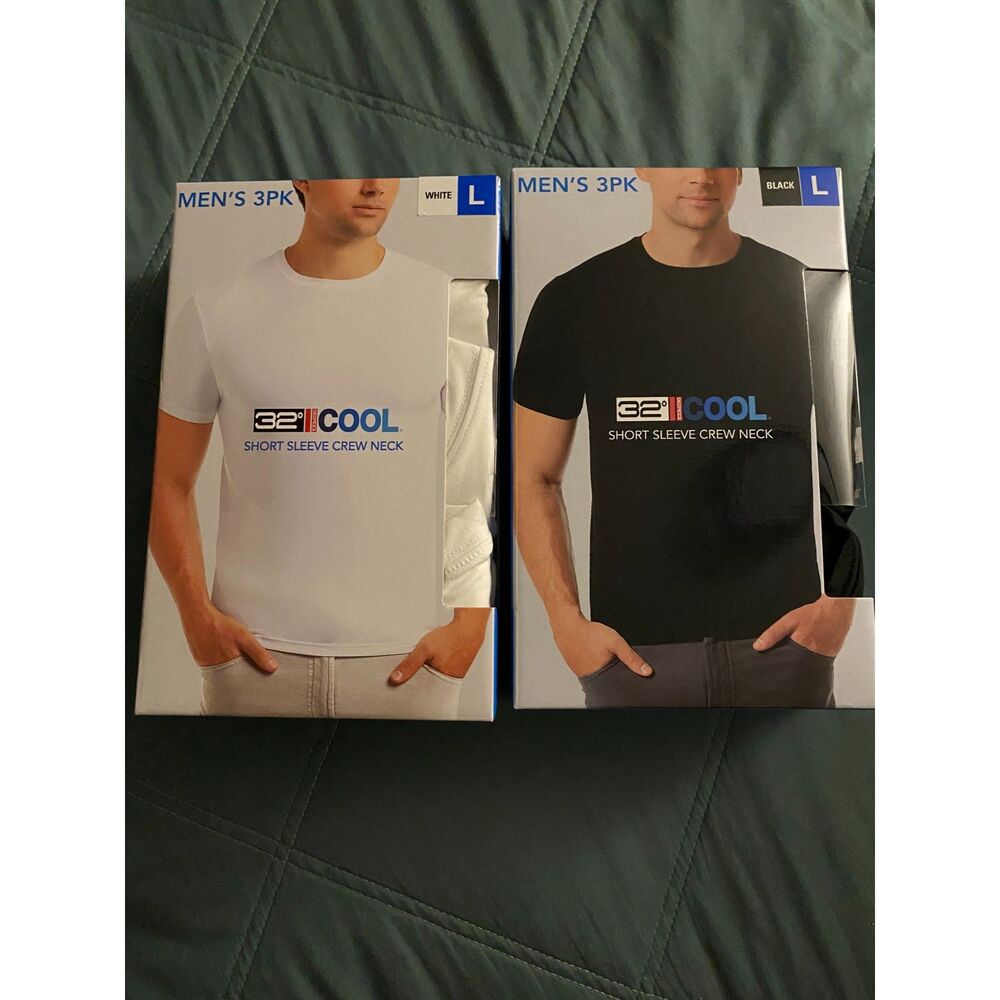 32 Degree Cool Men's T-Shirt Bundle (6 total) New, Size Large